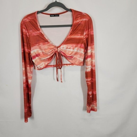 Shein Tie Dye Knot Front Top With Drawstring Bodycon Skirt - Size XL - Picture 11 of 15